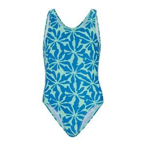 Regatta Girls Floral One Piece Bathing Suit / Sonic Blue